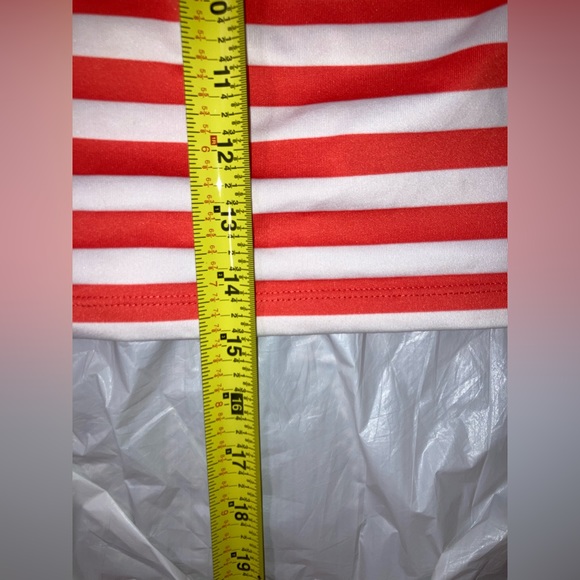 Mossimo Women’s Orange and White Striped Halter Spaghetti Strap Tankini M EUC - Picture 14 of 16